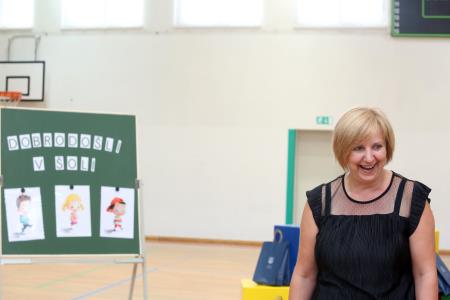 PRVI ŠOLSKI DAN SPREJEM PRVOOLČKOV GRAHOVO 04 FOTO LJUBO VUKELIČ